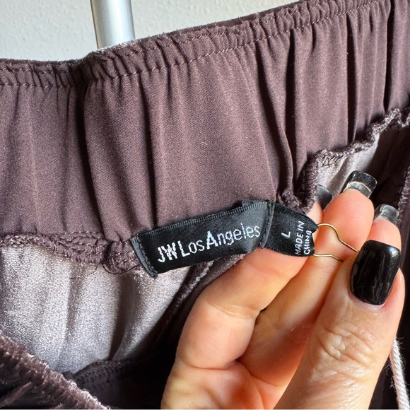 NWT JOHNNY WAS Embroidered Velvet Floral Wide Leg Coordinating Pull-On Pants L - Picture 8 of 9